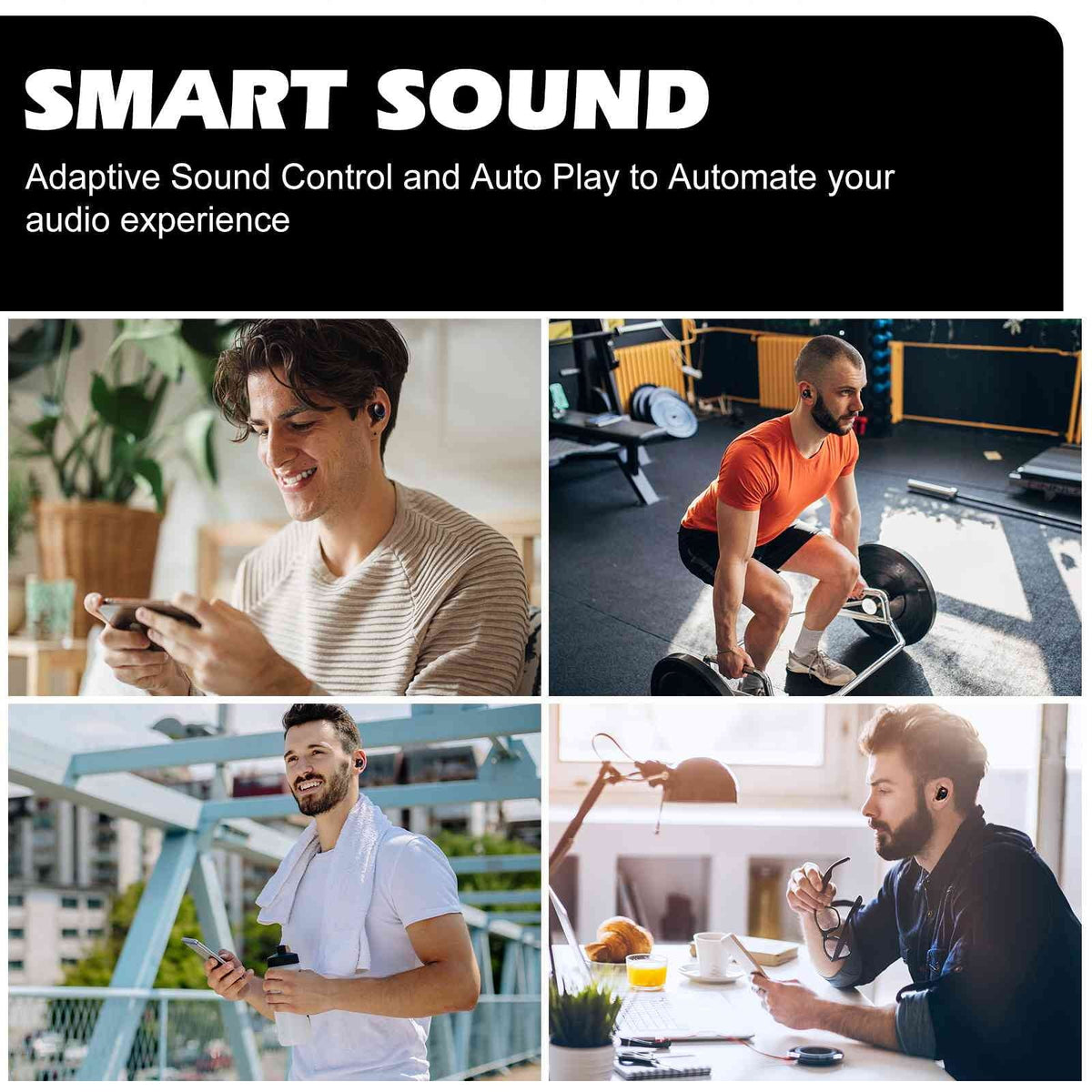 UrbanX True Wireless Bluetooth Earbuds + Charging Case, Black, Dual Connect, IPX5 aqua Resistance, Bluetooth 5.2 Connection, Balanced, Bass Boost appropriate with Doogee S88 Plus