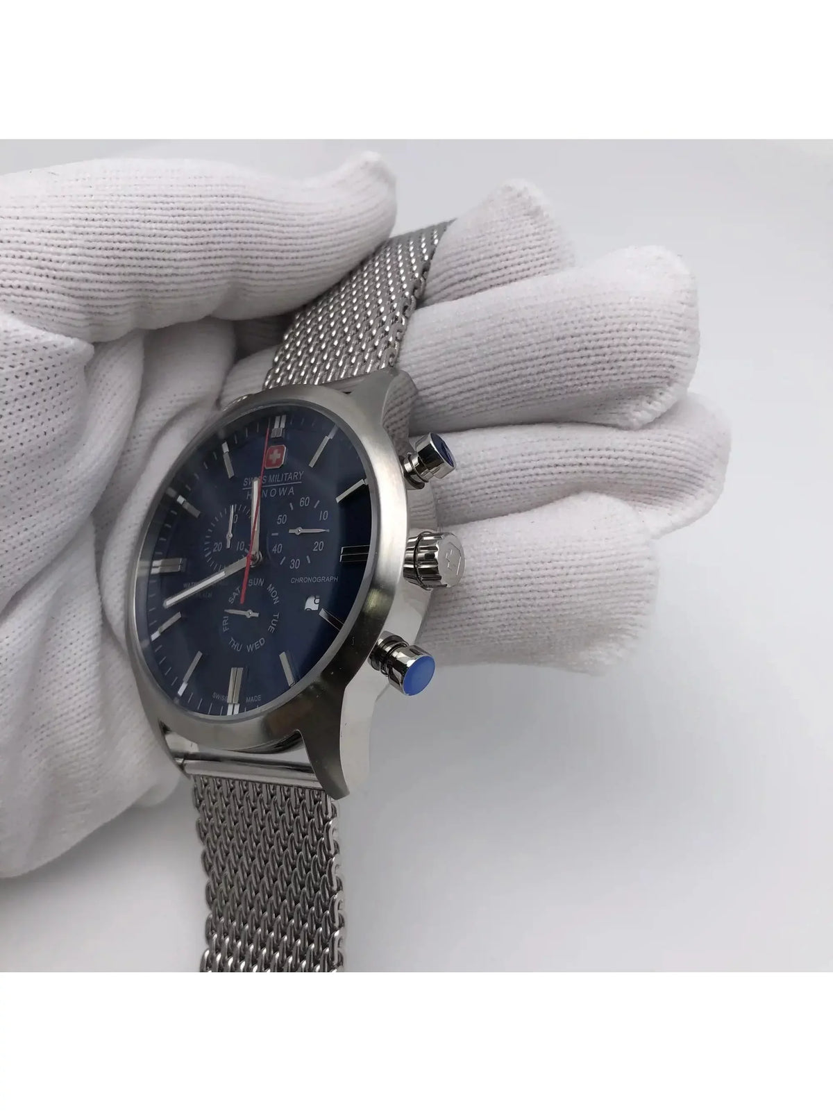 Swiss Military Hanowa Stainless-Steel Blue Dial Quartz Mens Watch 06-3308.04.003