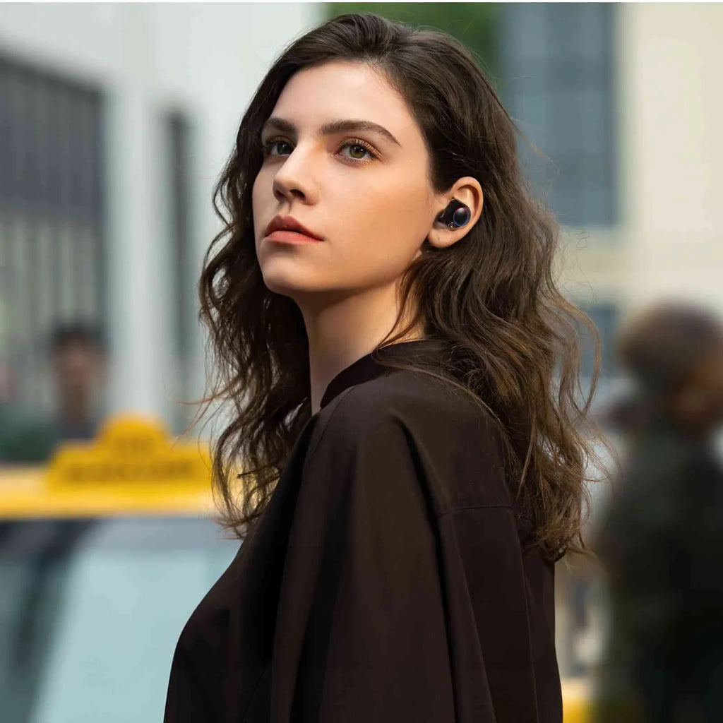 UrbanX True Wireless Bluetooth Earbuds + Charging Case, Black, Dual Connect, IPX5 aqua Resistance, Bluetooth 5.2 Connection, Balanced, Bass Boost appropriate with Doogee S88 Plus