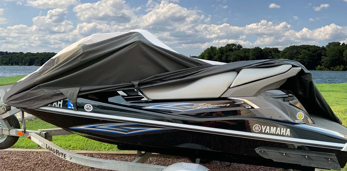 SUPER HEAVY-DUTY TOP OF THE LINE JETSKI shield matching for Yamaha VX110 2005-2008 Jet Ski PWC protector Black/Grey