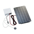 Gazechimp Solar Air Pump,Aquarium Air Pump Oxygenator Silent Eco Friendly,6V Solar Pond Aerator Solar Powered Pond Pump for Hydroponics