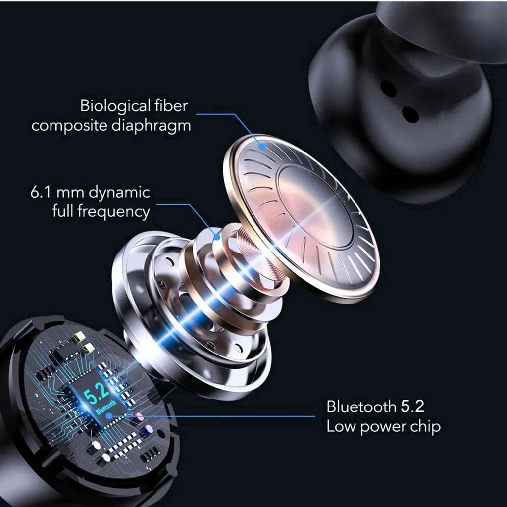 UrbanX True Wireless Bluetooth Earbuds + Charging Case, Black, Dual Connect, IPX5 liquid Resistance, Bluetooth 5.2 Connection, Balanced, Bass Boost suitable with  Z6 Pro 5G