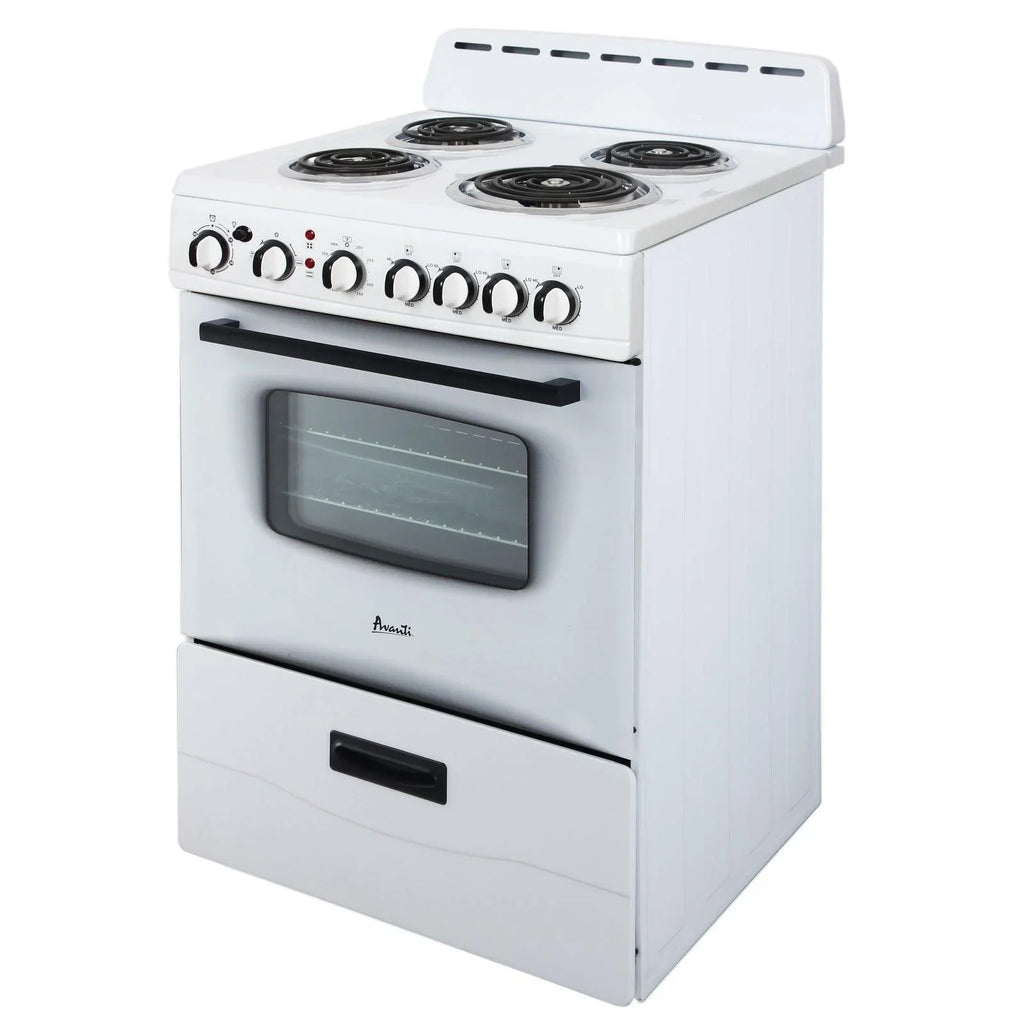 Avanti ERU240P0W 24 Inch Electric Freestanding Range - White