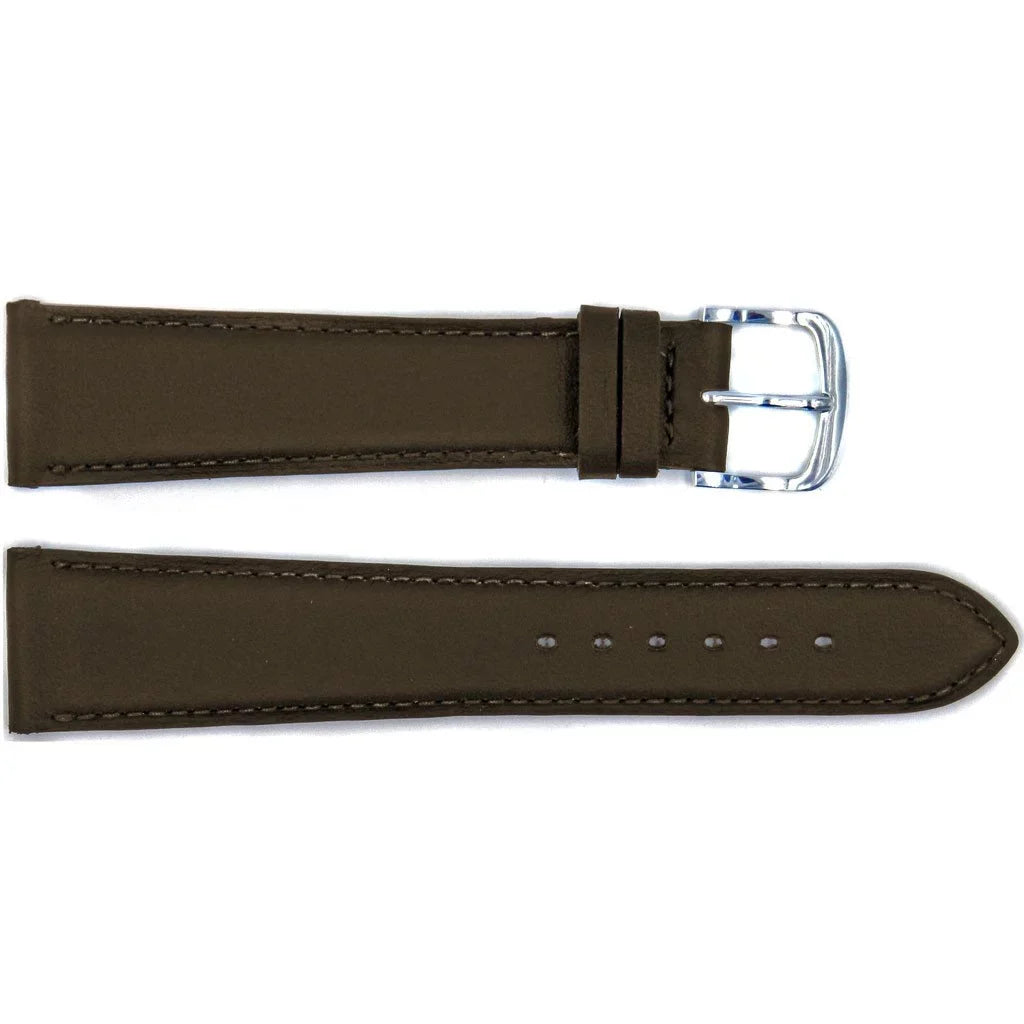 Handmade Brown Genuine Smooth Leather 20mm Watch Strap