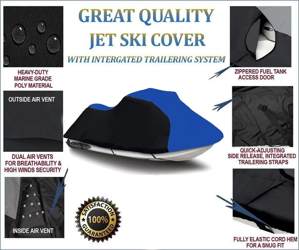 BLACK / BLUE HEAVY-DUTY, TOP OF THE LINE shield matching for 1992 1993 1994 1995 POLARIS SL 650 PWC JET SKI shield 1-2 Seater
