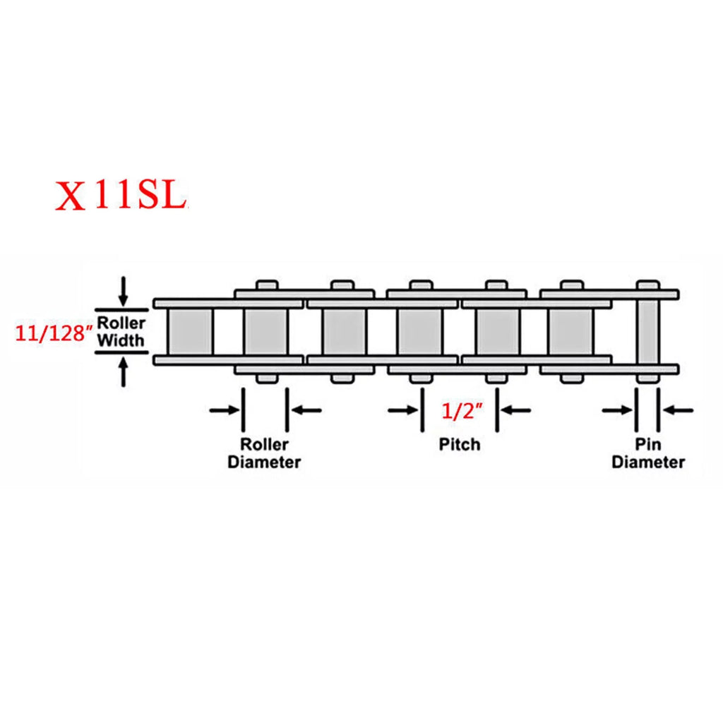KMC X11SL Speed Mountain Road Bike Chain Reusable Missing Link 11 for 11-Speed Drivetrain System